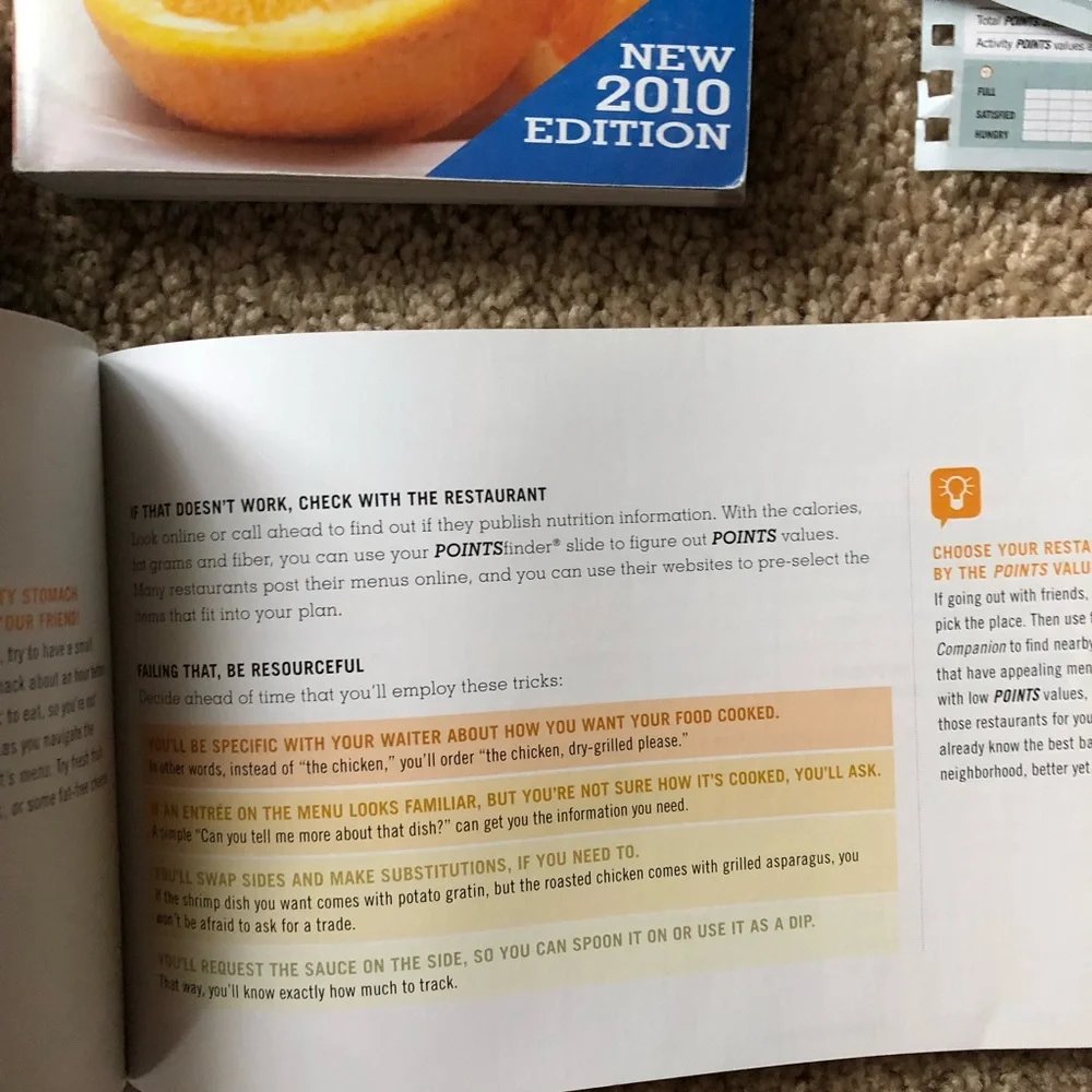 Weight Watchers Bundle kit 2010 calculator dining out used READ